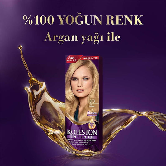 Coloration capillaire Wella Koleston Intense - Couleur longue durée à l'huile d'argan, couverture 100 % des cheveux blancs