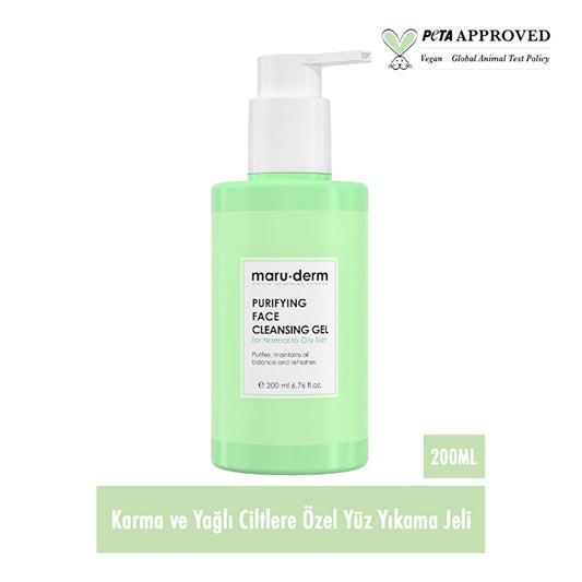 Nettoyant visage à l'acide salicylique Maruderm : nettoyant exfoliant doux pour peaux grasses et mixtes - resserre les pores, sans SLES ni parabène, 200 ml