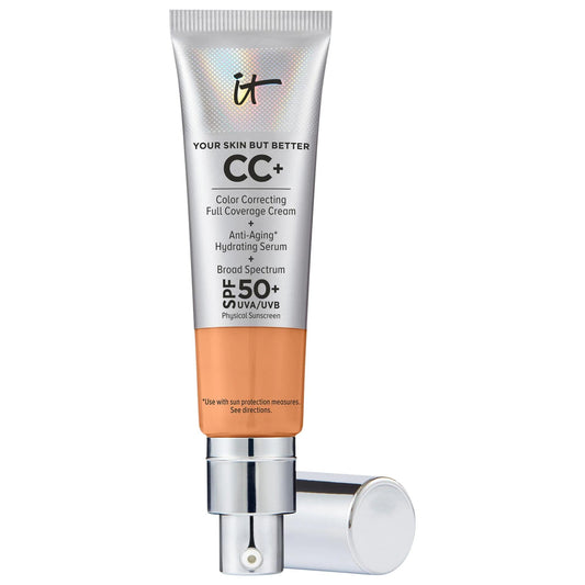 IT Cosmetics CC+ Cream Full Coverage Color Correcting Foundation SPF 50+: Hydrating, Anti-Aging, and Flawless Skin - The Ultimate Multi-Tasker