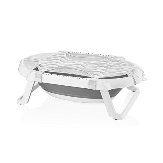 Transat de bain pour bébé Babyjem : hamac de bain sécurisé et confortable pour nourrisson, prévient la plagiocéphalie, design en maille pliable - accessoire de bain pour nouveau-né