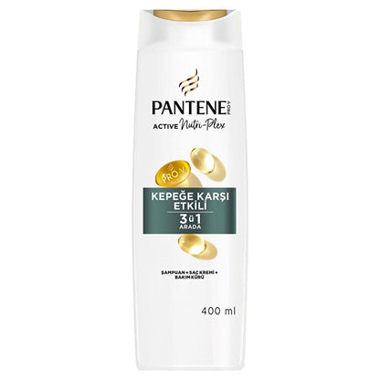 Shampooing 3-en-1 Antipelliculaire Pantene : nettoie, revitalise et traite les démangeaisons et les squames pour des cheveux plus forts et en meilleure santé - 400 ml