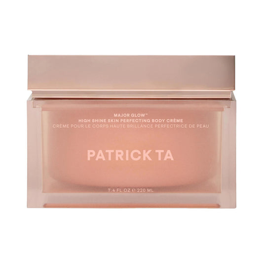 Crema corporal perfeccionadora de piel Major Glow High Shine de Patrick TA: hidratación intensa, brillo radiante, cuidado corporal vegano y libre de crueldad animal