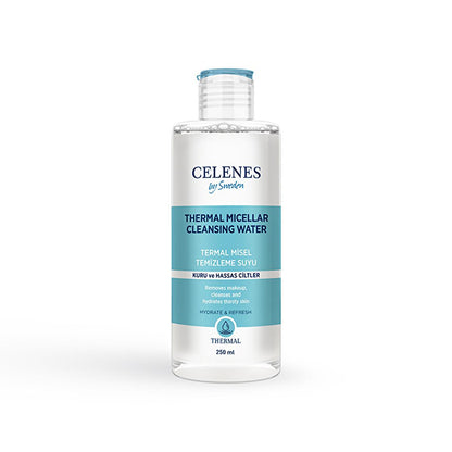 Agua micelar limpiadora Celenes para piel sensible - Desmaquillante y limpiador suave, 8.45 fl oz
