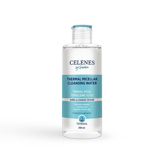 Celenes Micellar Cleansing Water for Sensitive Skin - Gentle Makeup Remover & Cleanser, 8.45 fl oz