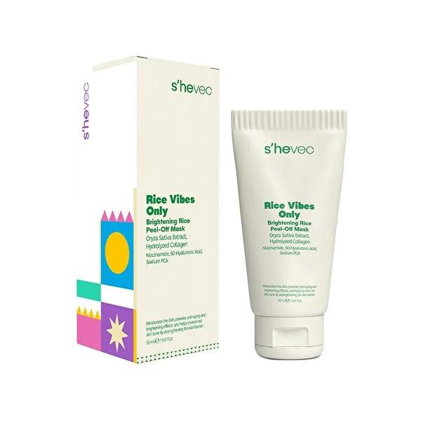She Vec: Rice Vibes Only Brightening Face Mask - Hydrating, Anti-Aging & Skin Tone Balancing - Illuminate & Revitalize Your Skin.