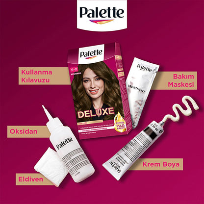 Palette Deluxe Dark Ash Blonde Hair Dye: Long Lasting Color & Shine, Deep Conditioning Micro Oils