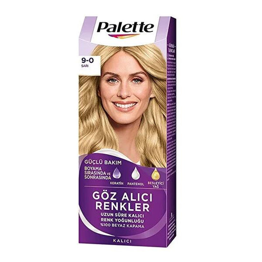 Tinte para el cabello Palette - Colores llamativos 9-0 Amarillo - Tinte amarillo vibrante para personas que buscan estilos únicos