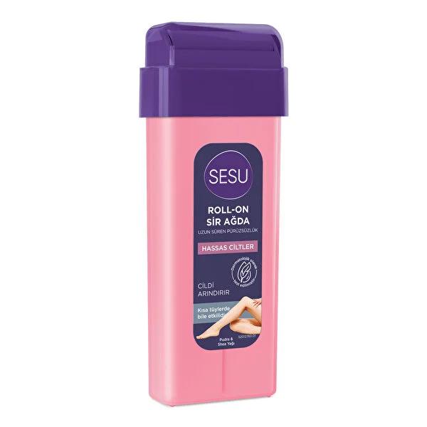 Sesu Roll-On Hair Removal Wax for Sensitive Skin: Sugar-Free, Easy & Painless Waxing at Home | Get Smooth Skin Effortlessly