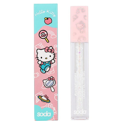 Gel con brillantina Hello Kitty de Soda para uso cosmético - Larga duración, efecto brillante, maquillaje para redes sociales