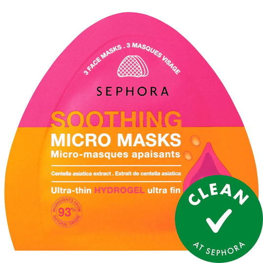 Ensemble de micro-masques hydrogel Sephora Collection - Masques visage ciblés : apaisent les rougeurs, raffermissent la peau et régulent l'excès de sébum grâce à des actifs d'origine végétale