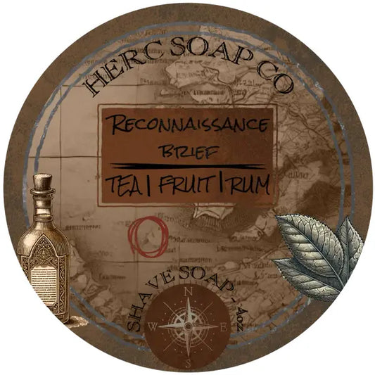 Herc Soap Co. Reconnaissance Brief Shaving Collection Shaving Set Pasteur Pharmacy Shaving Soap 4 Oz