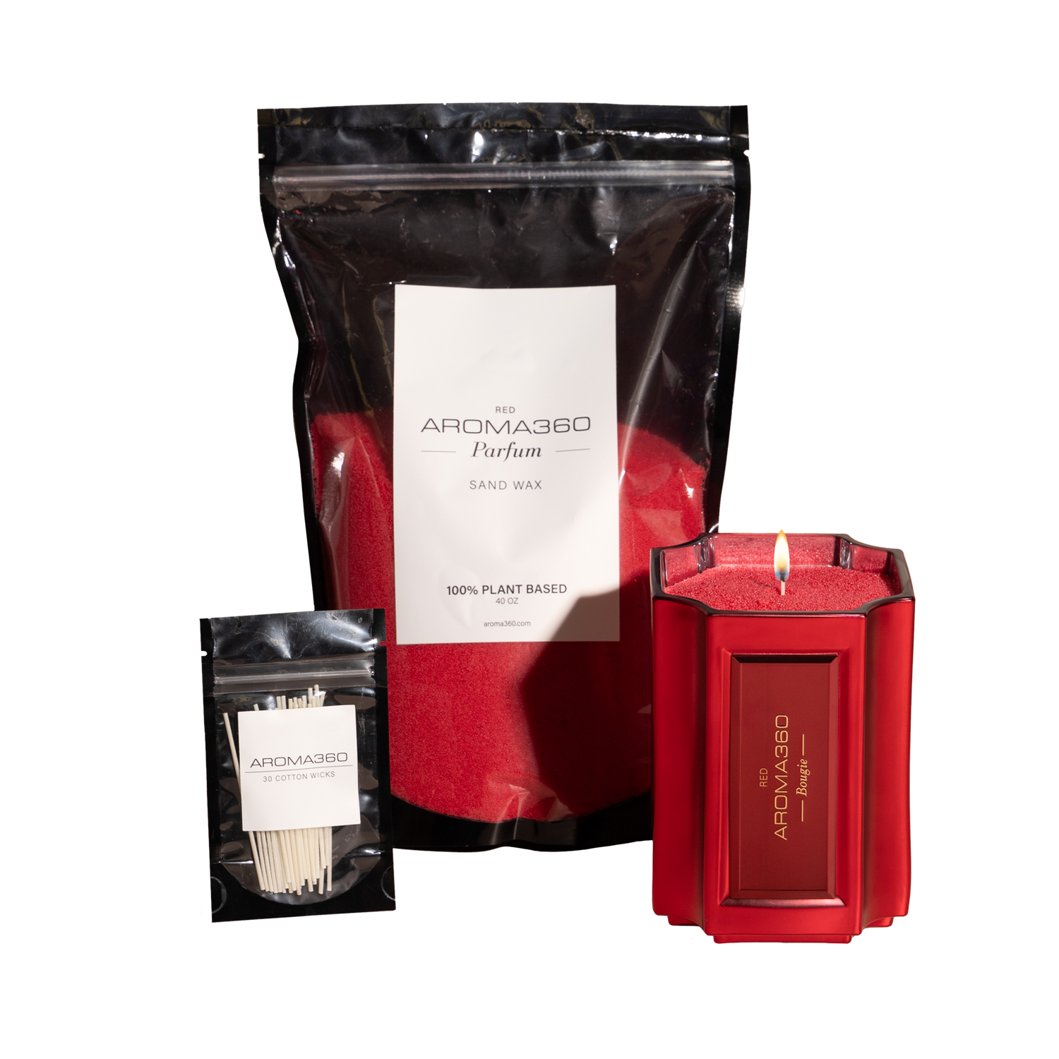 Aroma360 (RED) Bougie Candle Sand Wax Set Candle Aroma360 Red Red 30-Pack