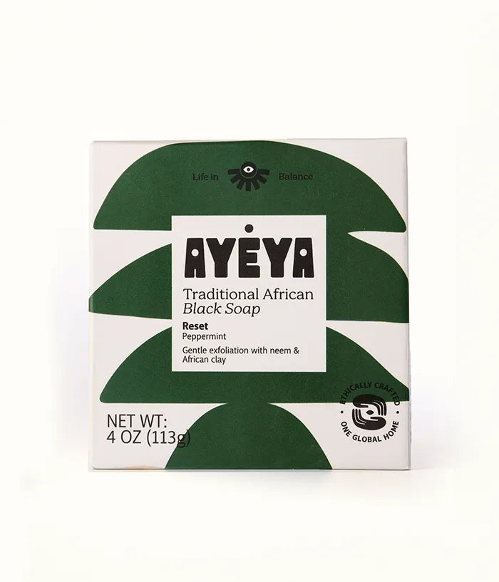 AYÉYA Traditional African Black Soap Bar<br>Reset Bar Soap AYÉYA Online Store