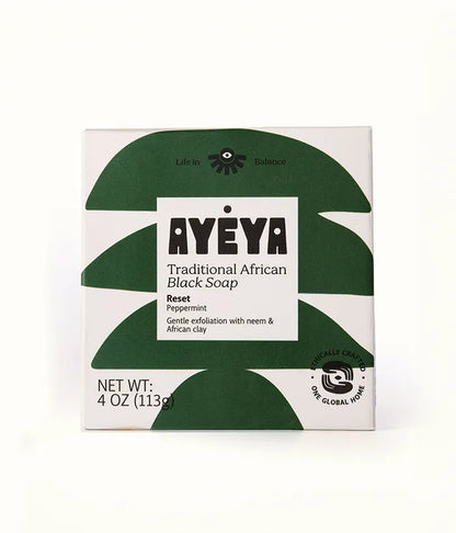 AYÉYA Traditional African Black Soap Bar<br>Reset Bar Soap AYÉYA Online Store