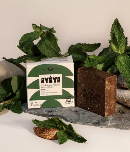 AYÉYA Traditional African Black Soap Bar<br>Reset Bar Soap AYÉYA Online Store