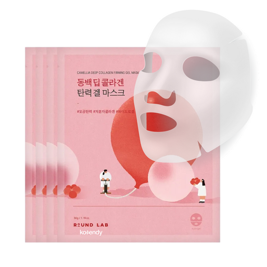 Round Lab Camellia Deep Collagen Firming Gel Mask 4 Pack 34g