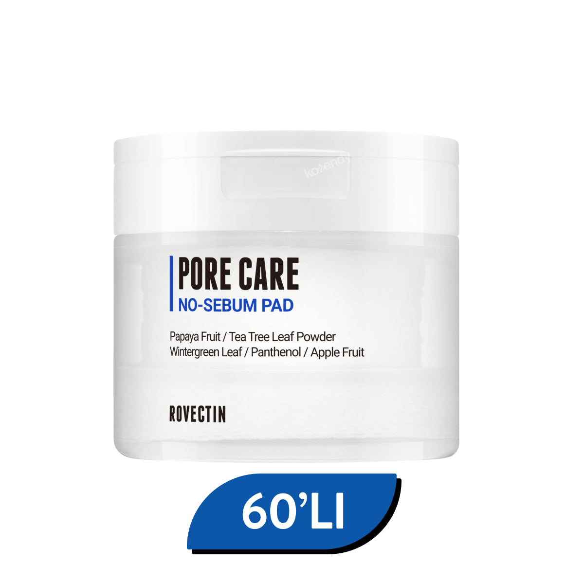 Rovectin Pore Care No Sebum Pad Exfoliating Toner 60 Count