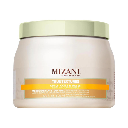 True Textures Moroccan Clay Steam Hair Mask - Deep Conditioning, Curl Enhancing, Frizz Control & Moisturizing Treatment