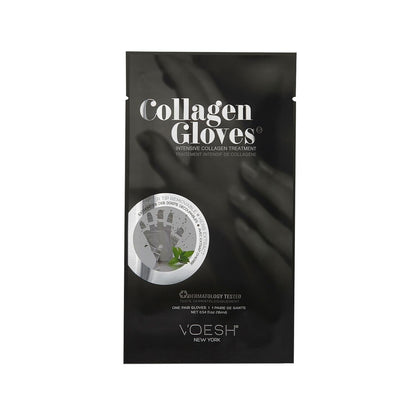 Voesh New York Collagen Hand Gloves - Moisturizing & Nourishing Collagen-Infused Gloves for Dry Hands, Collagen Skincare, Mint Collagen Gloves