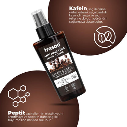 Tonic capillaire antichute à la caféine et aux peptides Tresan pour des cheveux nourris et plus épais - 125 ml