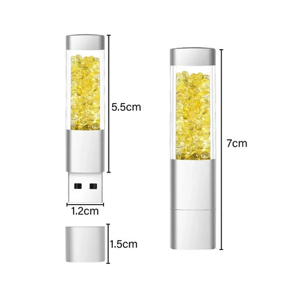 Capacity: 64GB, Color: Pink - JASTER Crystal Meatal USB Flash Drive 64GB Creative Gifts Pen Drive 32GB Real Capacity Memory Stick 16GB Red Pink Blue Pendrive