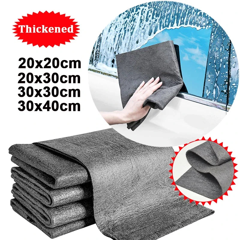 Color: Blue, Specification: 50pcs, Ships From: CHINA - New Thickened Magic Cleaning Cloth Microfiber Glass Clean Towel Reusable Washable Lint-free Cleaning Rags for Kitchen Glass Car