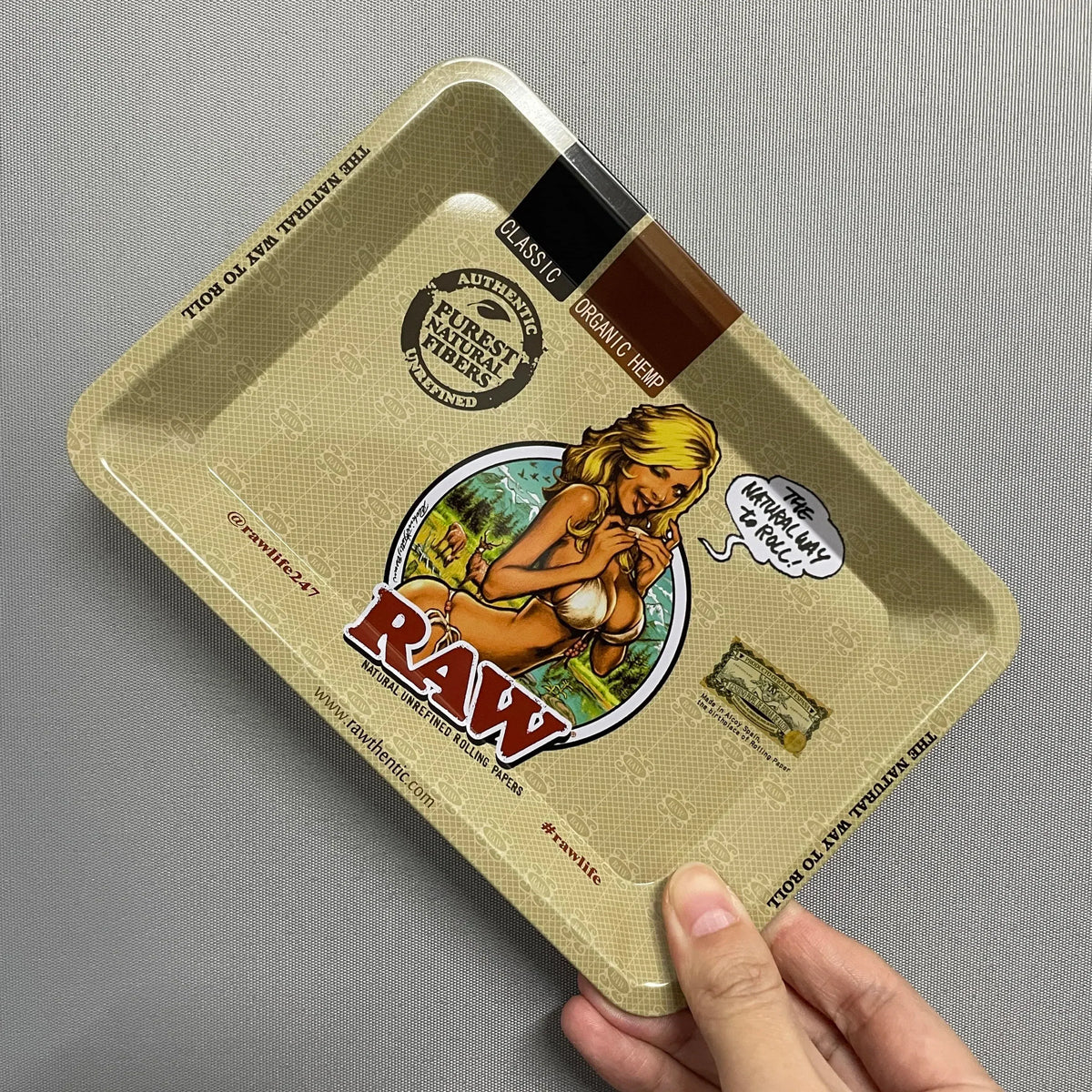 Color: Ivory - RAW Classic Rolling Tray Multi Designs Available