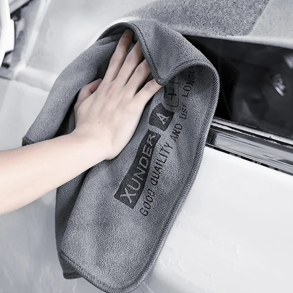 Color: Red, Specification: 8pcs - 5/1PC High-end Microfiber Car Washing Towel Auto Cleaning Drying Cloth Hemming Car Care Detailing Cloth Water Absorption Car Rag