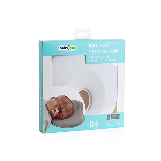 Oreiller pour bébé Babyjem pour la prévention du syndrome de la tête plate - Favorise une position de sommeil idéale, soutien de la tête pour nouveau-né