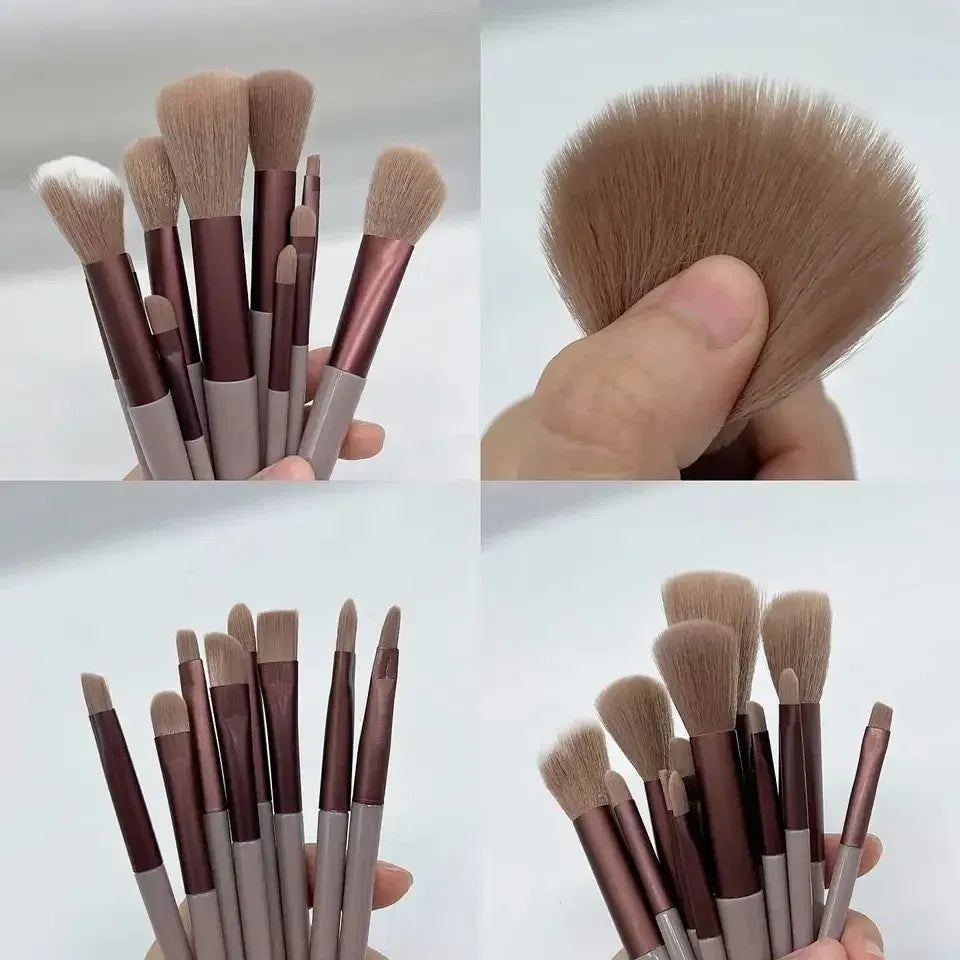Color: multi, Ships From: CHINA - 13 PCS Makeup Brushes Set Eye Shadow Foundation Women Cosmetic Brush Eyeshadow Blush Beauty Soft Make Up Tools Bag