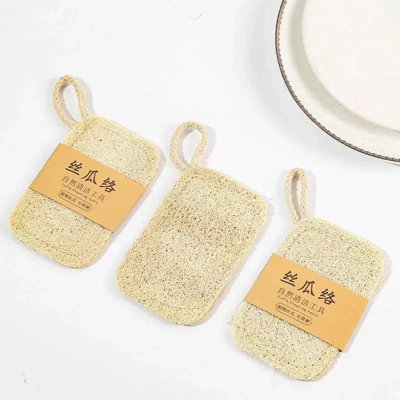 Color: Red, Ships From: United States - Natural Luffa Dish Washing Cloth Sponge Loofah Scrub Pad Dish Pot Easy To Clean Scrubber Sponge Kitchen Clean Brushes Pad