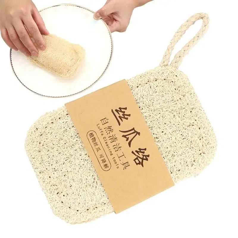 Color: Red, Ships From: United States - Natural Luffa Dish Washing Cloth Sponge Loofah Scrub Pad Dish Pot Easy To Clean Scrubber Sponge Kitchen Clean Brushes Pad