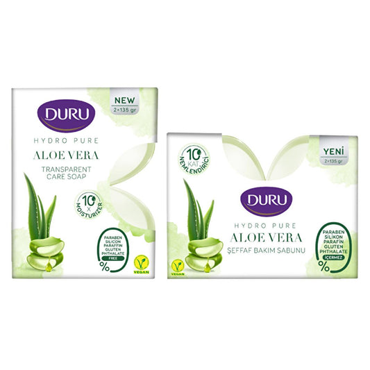 Savon transparent Duru à l'aloe vera - Nettoyage naturel, hydratant et sans paraben pour peaux sèches