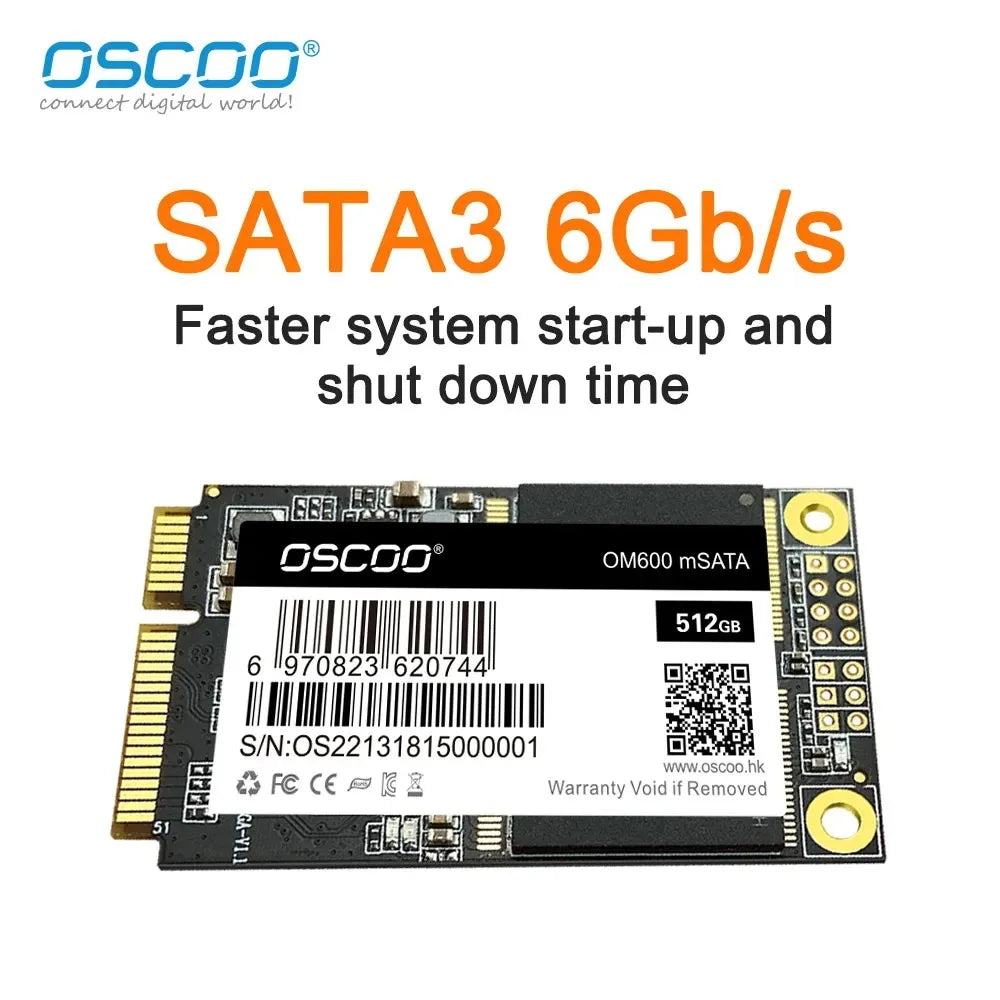 SSD Capacity: 128GB - mSATA SSD 128GB 256GB 512GB 1TB SATA Internal Solid State Hard Drive 6Gbps 3D NAND SSD For Desktop Laptop