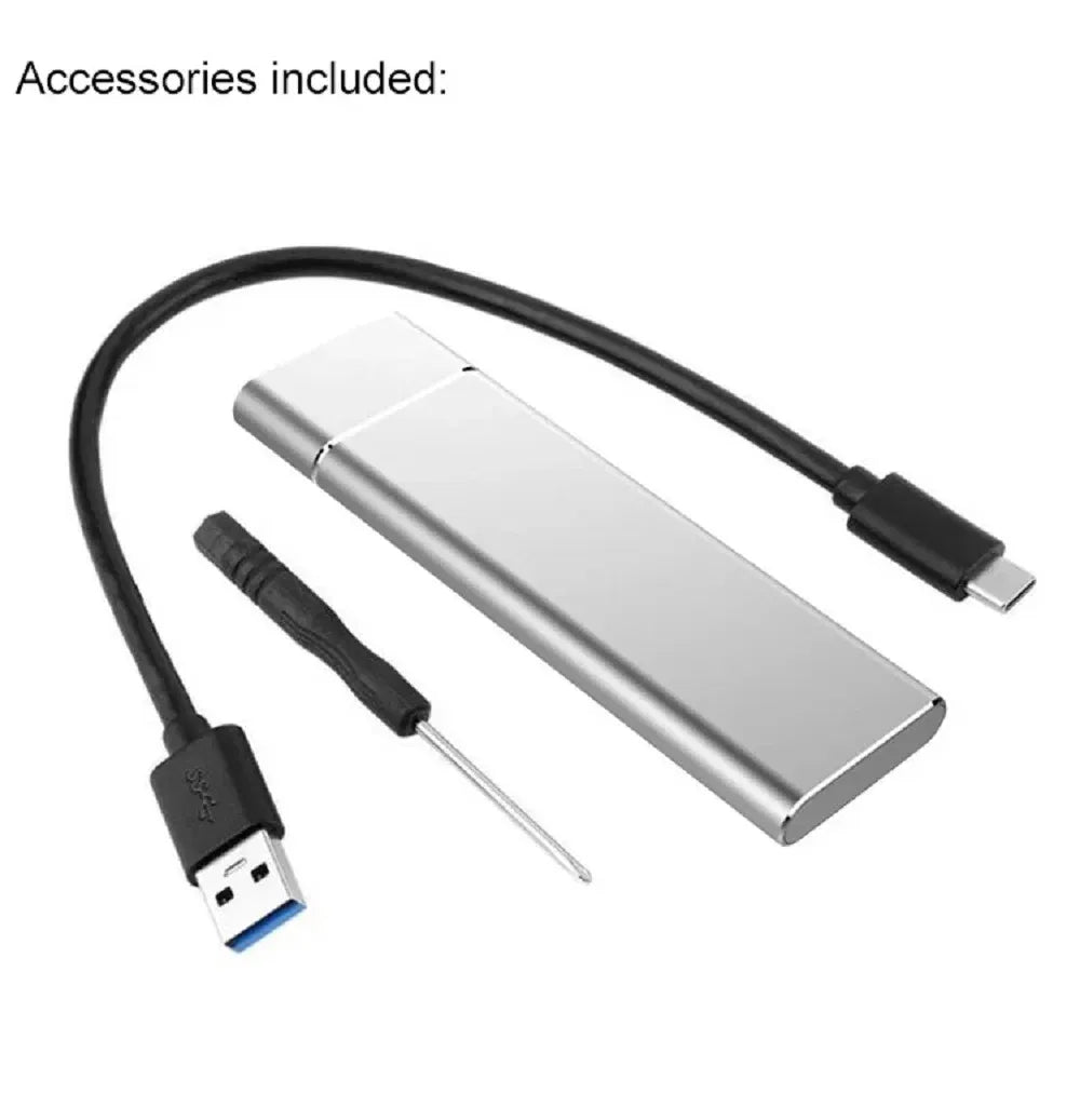Color: black - Aluminum Alloy M.2 HDD Enclosure Case Hard Drive Box B-KEY External Hard Drive Box USB C Interface Support SATA & NVME Protocol
