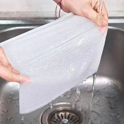 Color: Red, Specification: 8pcs - 500/50pcs Reusable Kitchen Disposable Rags Non-Woven Cleaning Cloths Washing Dishcloths Rag Cloth Towels Non-stick Scouring Pads