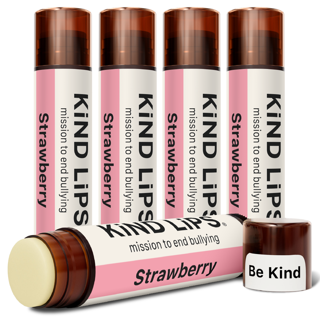 Kind Lips Strawberry Organic Lip Balm Kind Lips 5 Pack (Best Value)