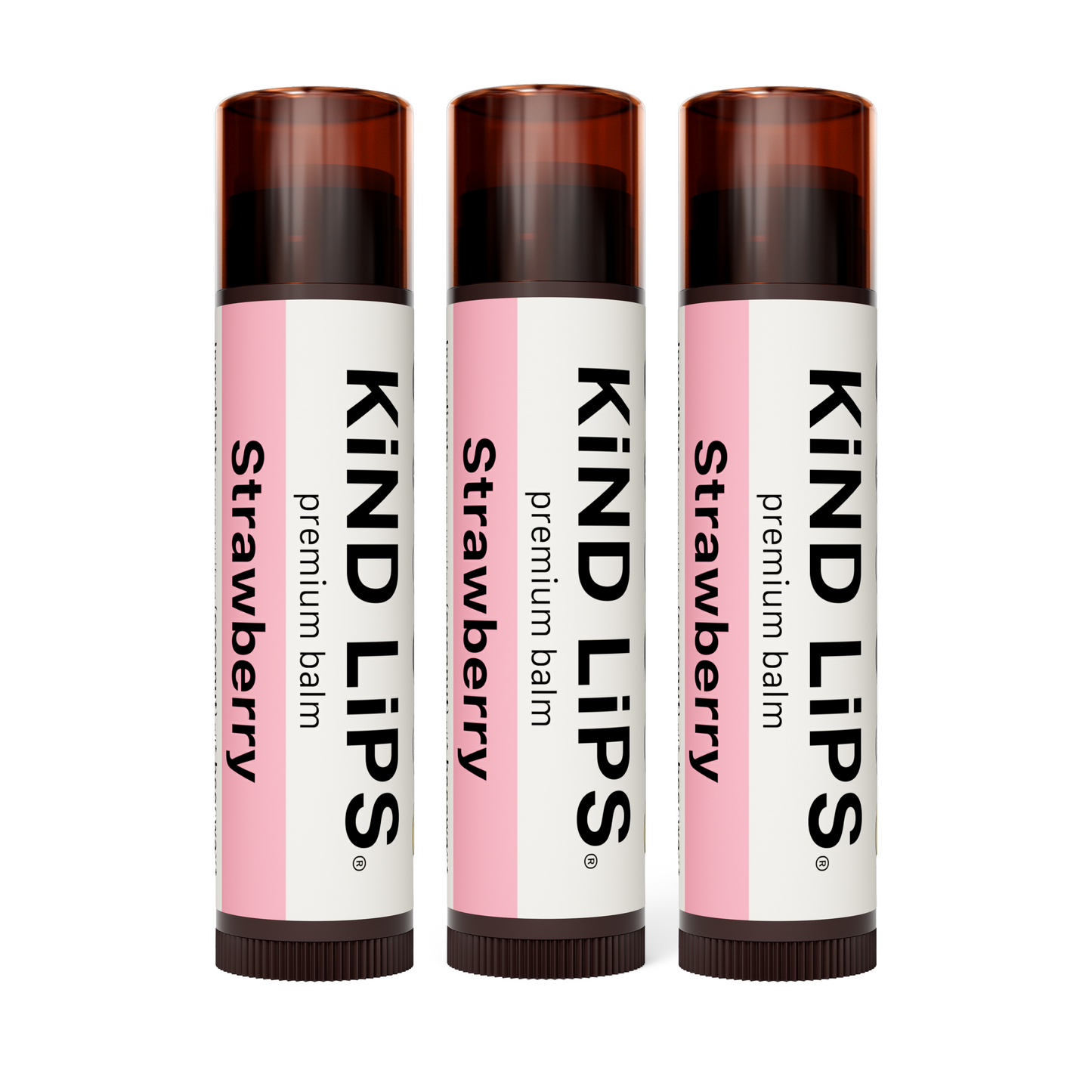 Kind Lips Strawberry Organic Lip Balm Kind Lips 3 Pack