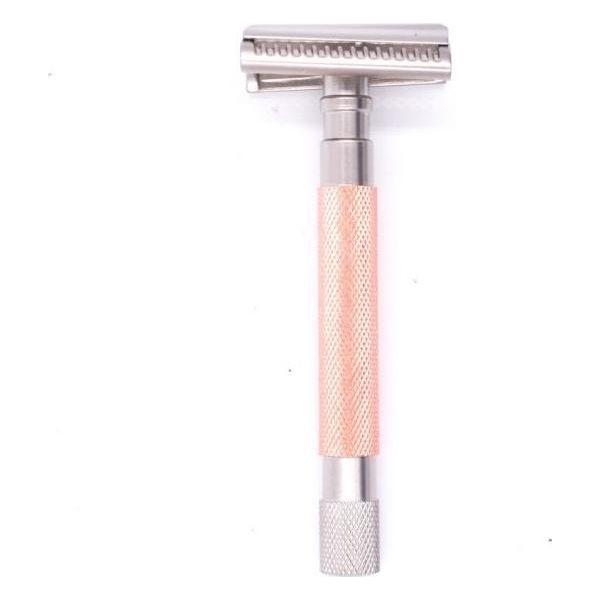 Parker 55SL-RG Rose Gold Semi Slant 3 Piece Safety Razor Safety Razor Pasteur Pharmacy