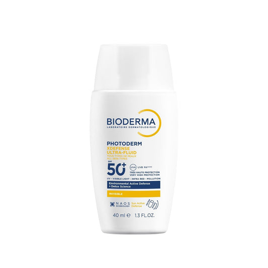 Bioderma Photoderm XDefense SPF50+ Sunscreen: Superior Sun Protection for Sensitive Skin, Ultra-Light Fluid, Prevents Aging & Sunburn