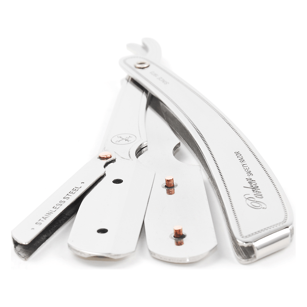 Parker SRX Heavy Duty Stainless Steel Handle Clip Type Barber Straight Razor Razor Pasteur Pharmacy
