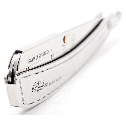 Parker SRX Heavy Duty Stainless Steel Handle Clip Type Barber Straight Razor Razor Pasteur Pharmacy