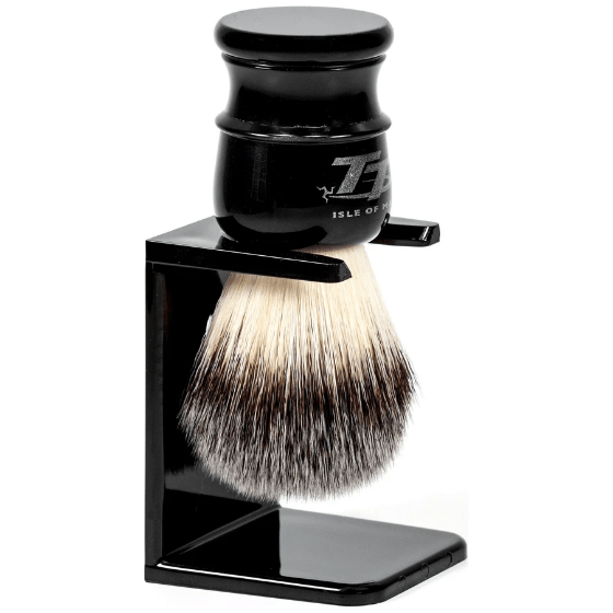 Simpsons Acrylic Shaving Brush Drip / Drying Stand - Faux Black Shaving Brush Stand Pasteur Pharmacy