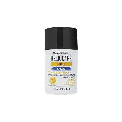 Stick solaire transparent Heliocare 360° Sport SPF50+ pour modes de vie actifs