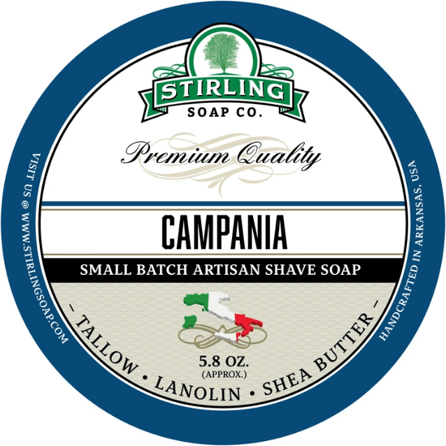 Stirling Soap Co. Campania Shaving Collection Shaving Set Pasteur Pharmacy Shaving Soap 5.8oz