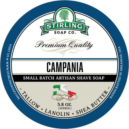 Stirling Soap Co. Campania Shaving Collection Shaving Set Pasteur Pharmacy Shaving Soap 5.8oz