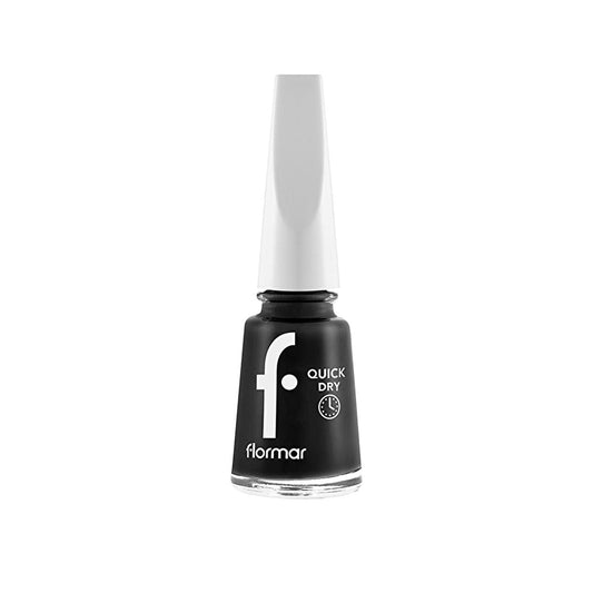 Vernis à ongles Flormar Quick Dry – Séchage en 60 secondes, haute pigmentation, couleur longue durée – Black Minimalism