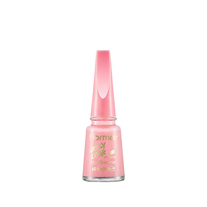 Esmalte de uñas Flormar Jelly Look - Alta pigmentación, acabado en gel, larga duración - Milky Pinky
