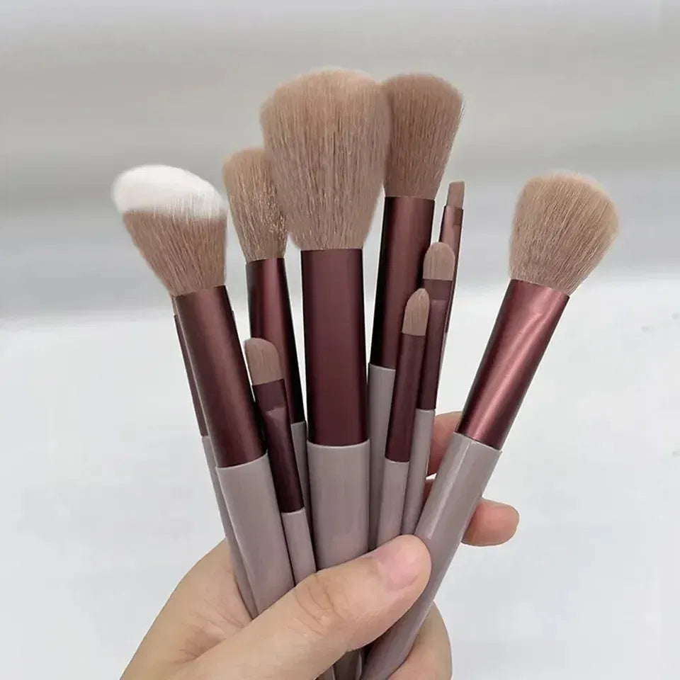 Color: multi, Ships From: CHINA - 13 PCS Makeup Brushes Set Eye Shadow Foundation Women Cosmetic Brush Eyeshadow Blush Beauty Soft Make Up Tools Bag