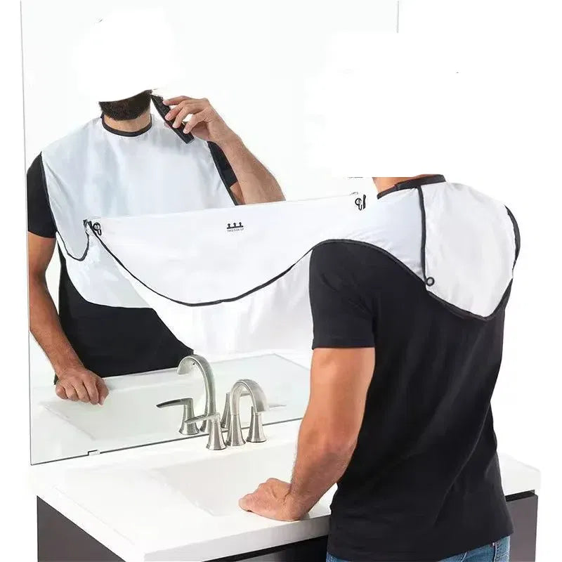 Color: Yellow - Male Shaving Apron Beard Catcher Cape Care Bib Face Shaved Hair Adult Bibs Shaver Cleaning Hairdresser for Man Clean Apron Gift
